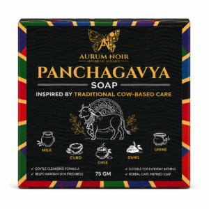 Aurum Noir Panchagavya Soap | Traditional Cow-Based Care | Gentle Cleansing & Herbal Care Inspired Soap | Suitable for Everyday Bathing | 75 GM